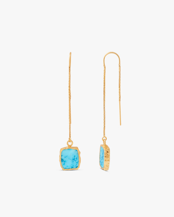 Sophia Turquoise-Tone Threader Earrings