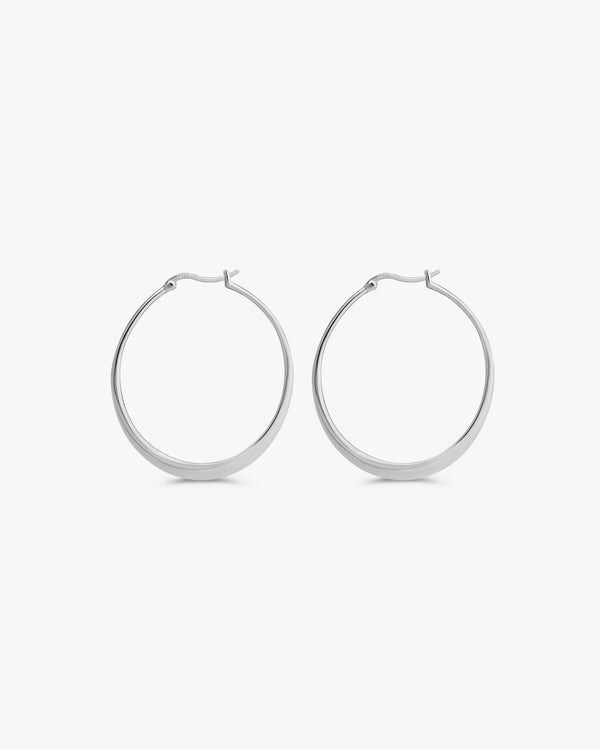 Eira Flat Hoop Earrings