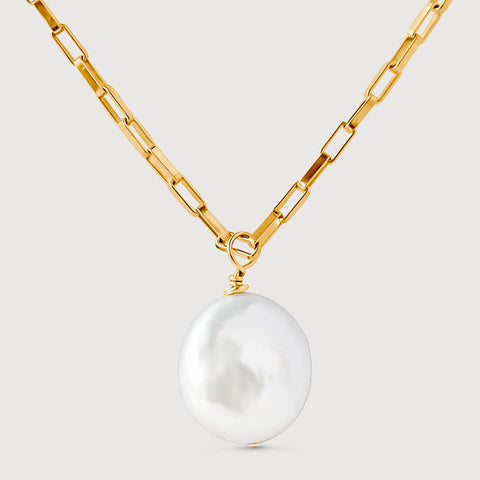 Coin Pearl Necklace