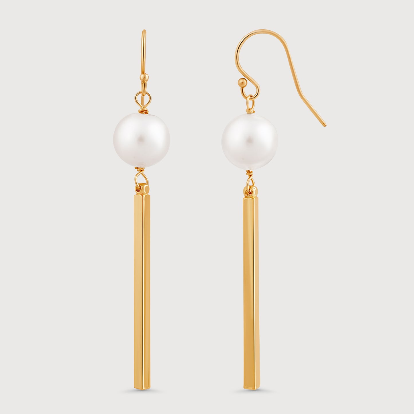 Pearl Bar Drop Earrings