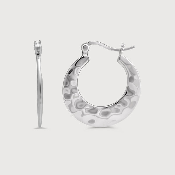 Hammered Hoop Earrings
