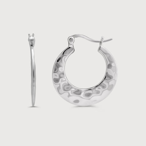Hammered Hoop Earrings