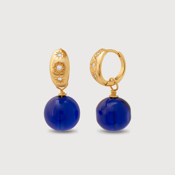 Czech Glass Hoop Earrings