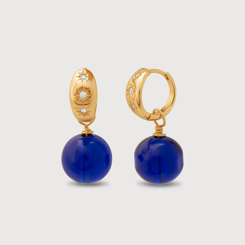 Czech Glass Hoop Earrings