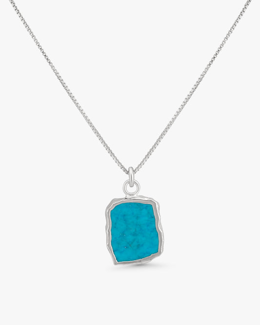 Liv Silver Turquoise-Tone Necklace