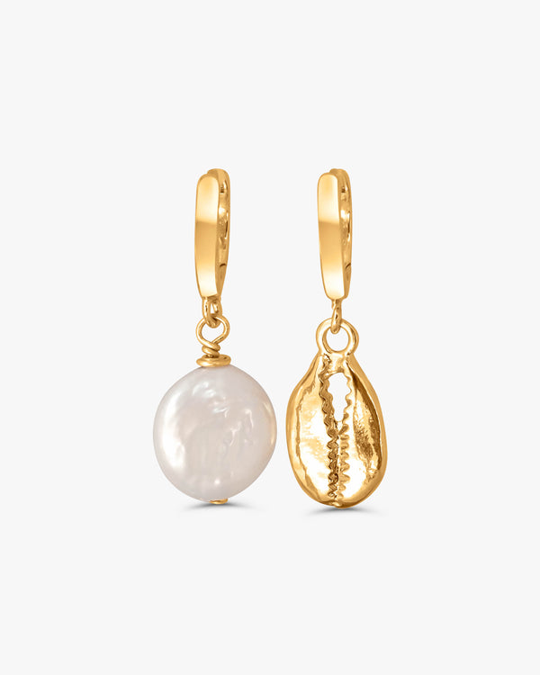 Dola Seashell & Pearl Earrings