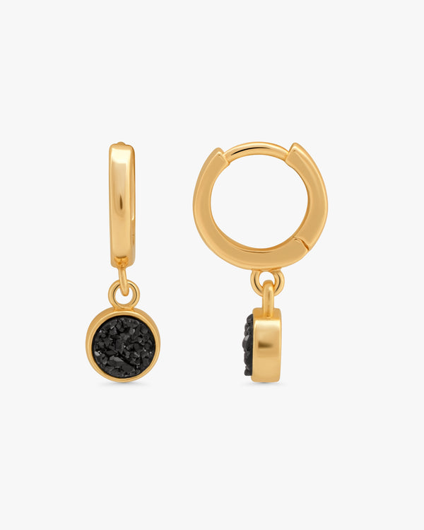 Ziva Druzy Hoop Earrings