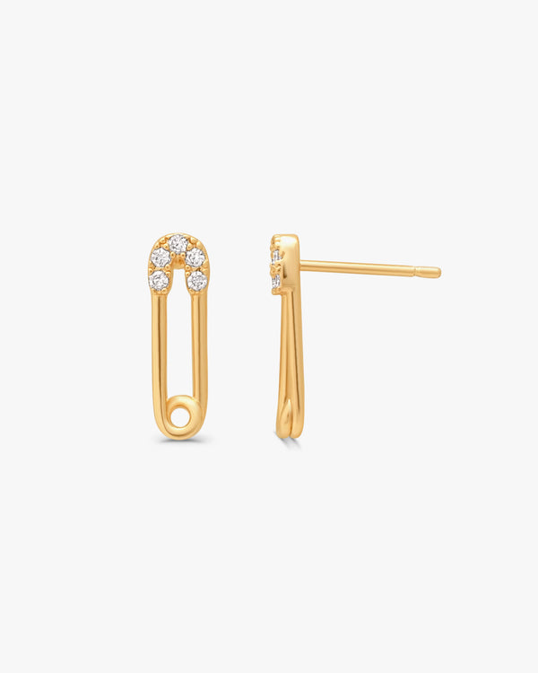 Aria Safety Pin Studs