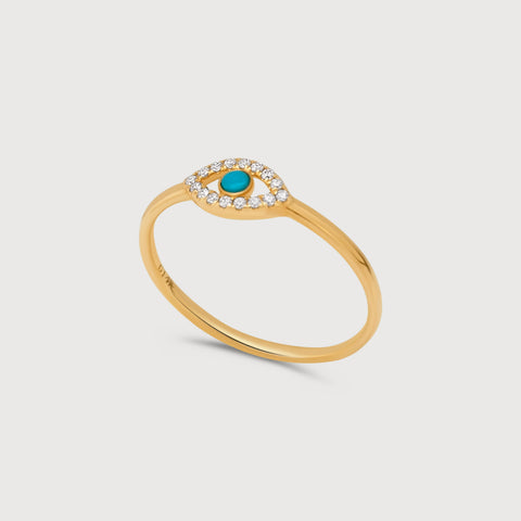 Turquoise Evil Eye Ring