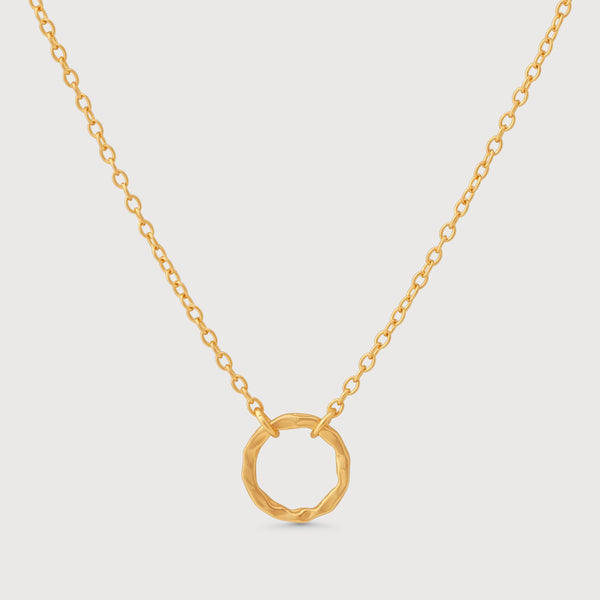 Hammered Circle Necklace