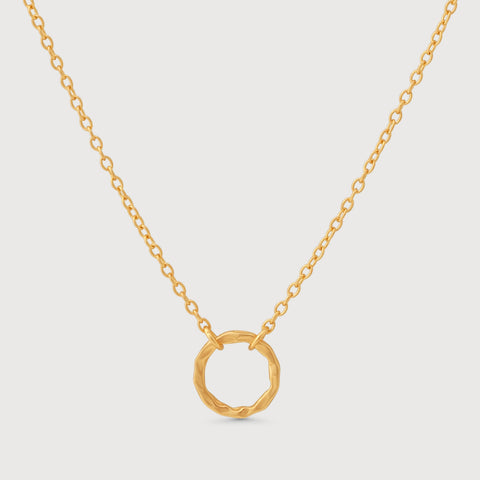 Hammered Circle Necklace