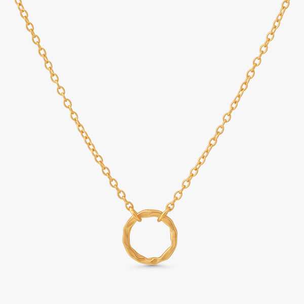 Sora Hammered Circle Necklace