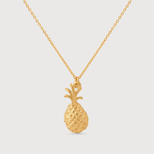Pineapple Goddess Necklace In Gold