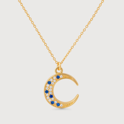 Moon Necklace In Gold