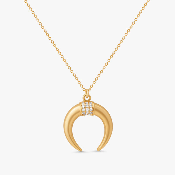 Fara Double Horn Tusk Necklace