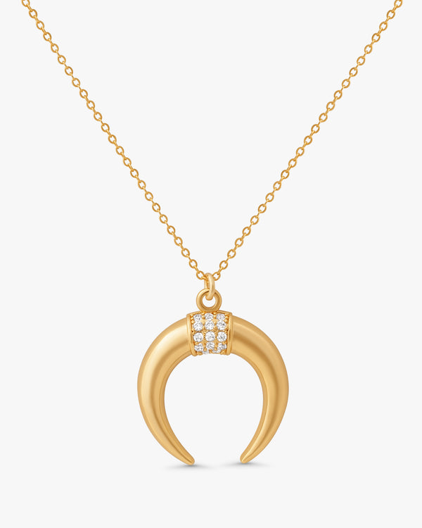 Fara Double Horn Tusk Necklace