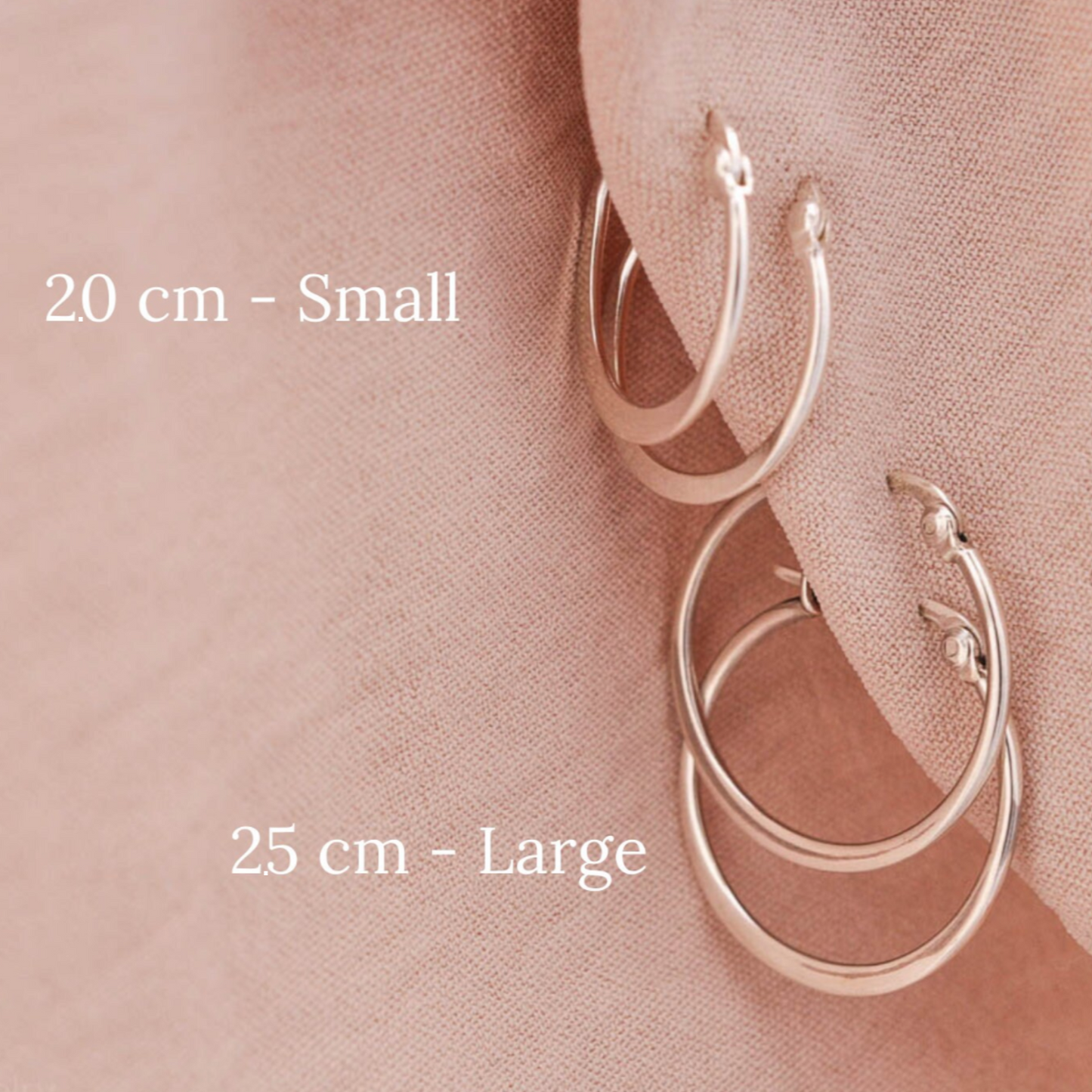 "Darlina" Flat Hoop Earrings In Silver