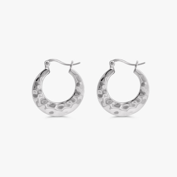 Svea Hammered Hoop Earrings