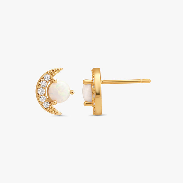 Tuva Opal Moon Studs
