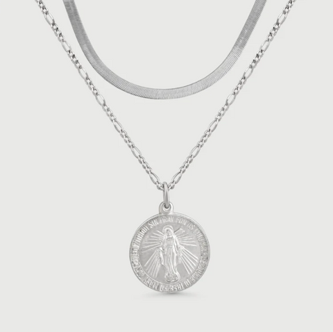 Mary & Herringbone Necklace Set