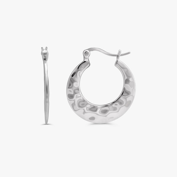Svea Hammered Hoop Earrings