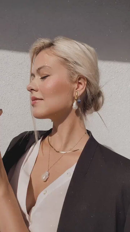 Elodie Baroque Pearl Clip-On Earrings