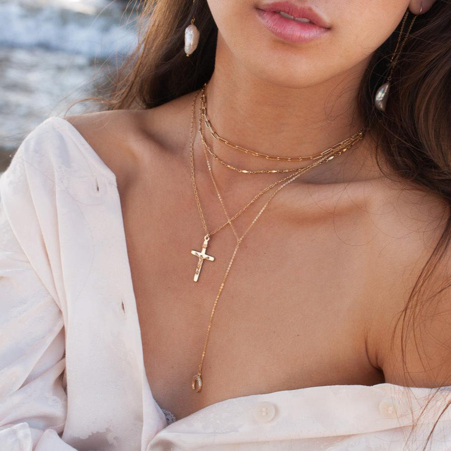 Flat Bar Layering Chain Necklace