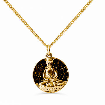 Smiling Buddha Necklace In Gold
