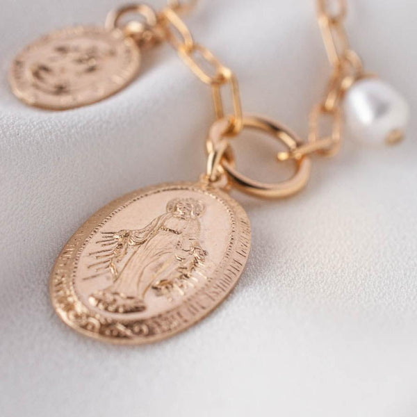 Mary Saint Christopher Necklace
