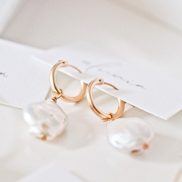 Sienna Keshi Pearl Hoops