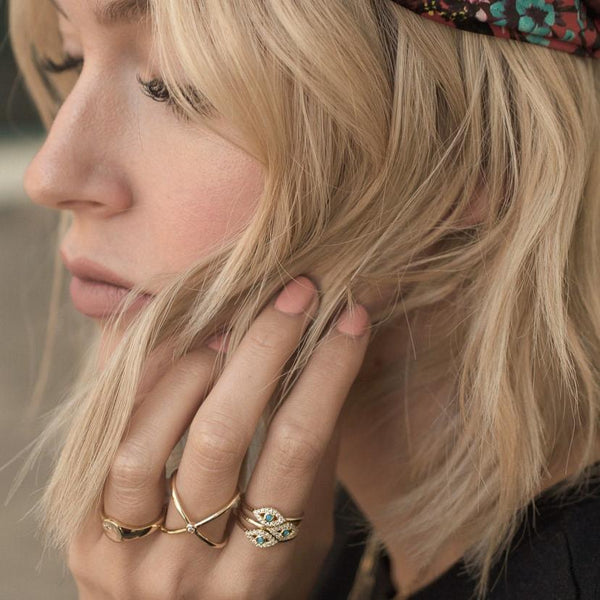 Turquoise Evil Eye Ring