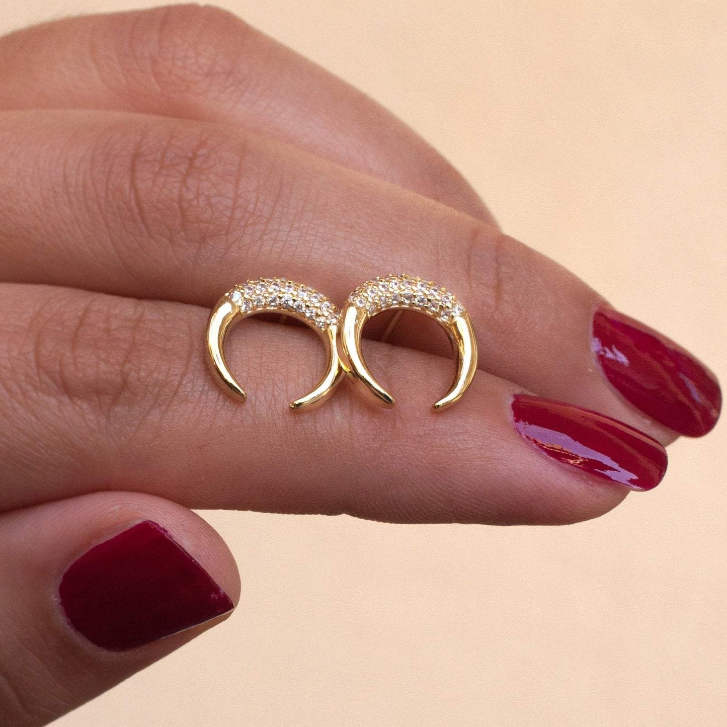 Double Horn Earrings