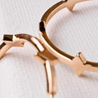 Chevron hoop earrings