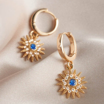Celestial Burst Hoop Earrings