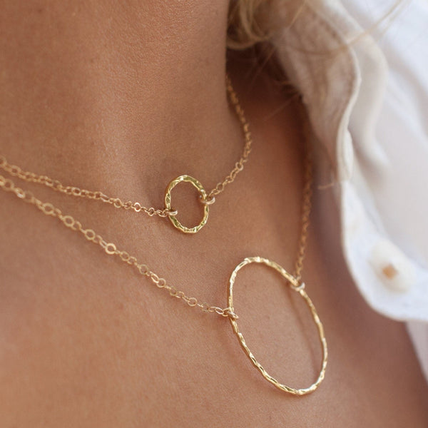 Hammered Circle Necklace